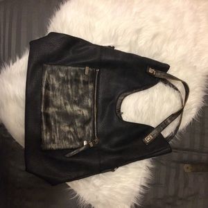 Stone off grey purse